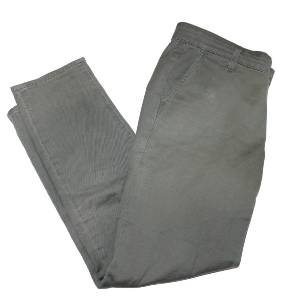 Adriano Goldschmied Khaki Slim Crop Skinny Straight Stretch Twill Womens Size 26